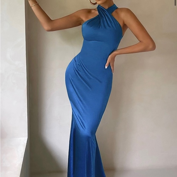 Club L London Dresses Electric Blue Maxi Formal Dress Poshmark